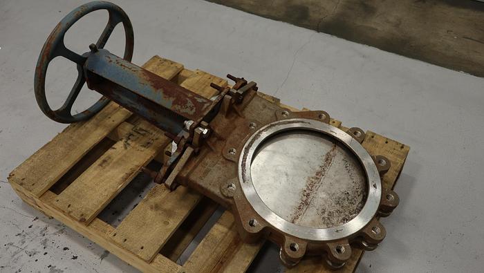 Used Fabri-Valve 12" Hand Operated Knife Gate Valve #46443