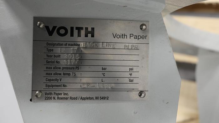 Unused Voith 1R 17 Back Line Horizontal Pulper Rotating Assembly #44673