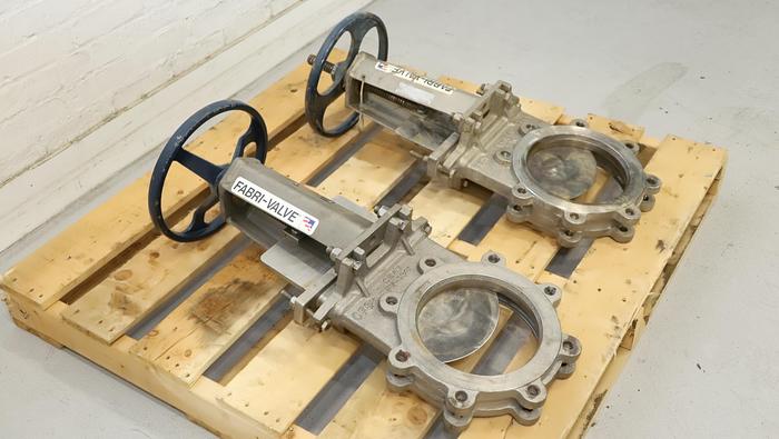 Used Fabri-Valve 8" Hand Operated Knife Gate Valve #46318