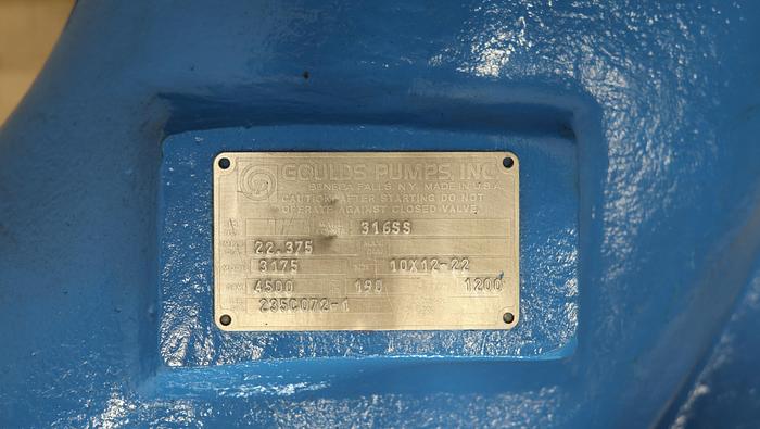 Used Goulds 3175 10x12x22 Pump #44884