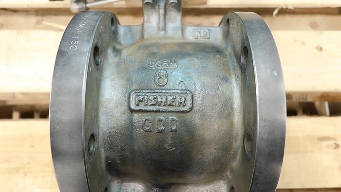 Used Fisher 6" V150 Air Operated Vee Ball Valve #46322