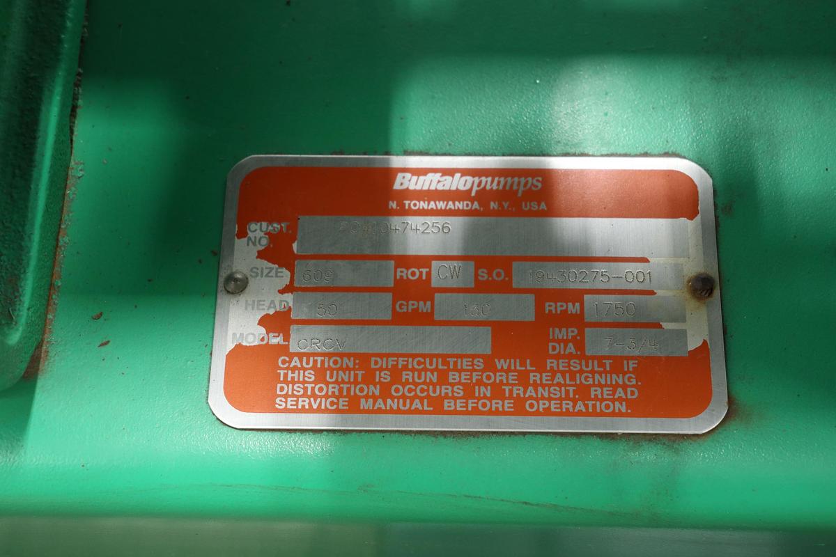 Used Buffalo Pumps Model 609 3x2x9 Pump #47346