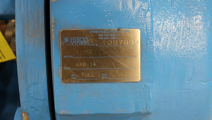 Used Hisco 3175 S 6x10x14 Pump #45098