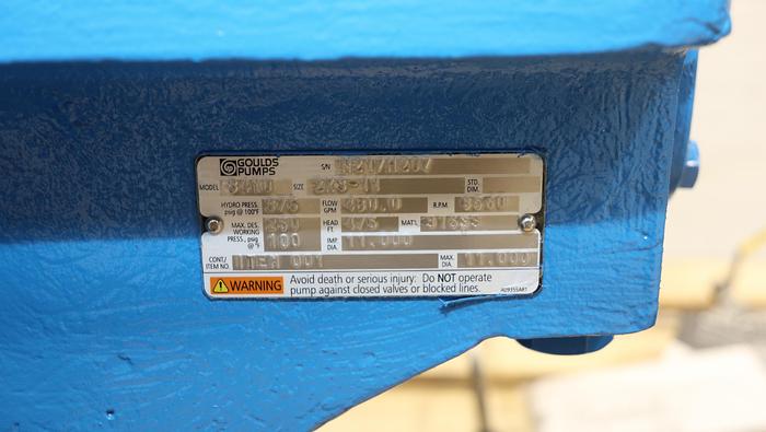 Unused Goulds 3410 2x3x11 Split Case Pump #45069