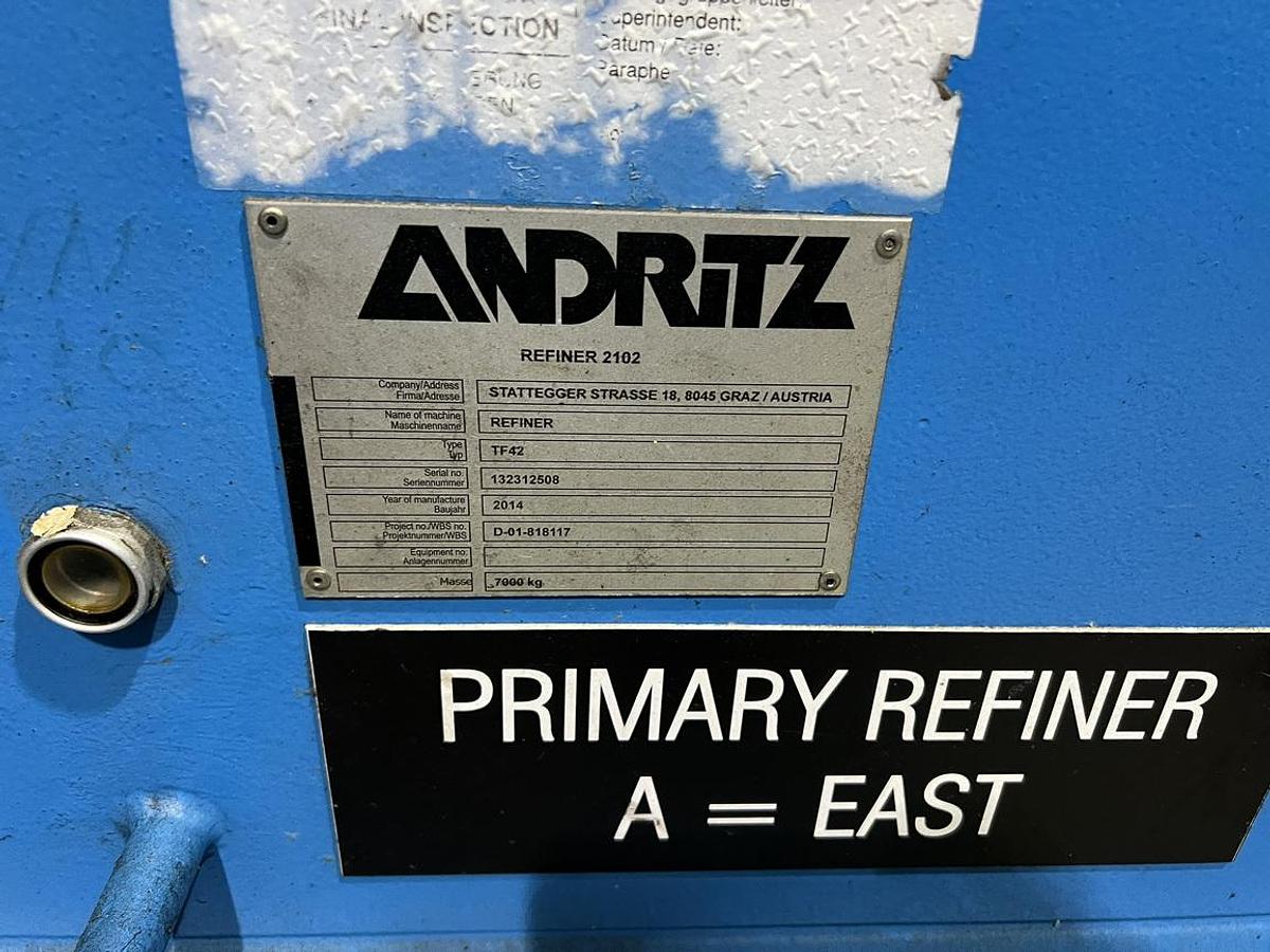 Used Andritz 42-TF-III 42" Twin Flow Refiner #46467