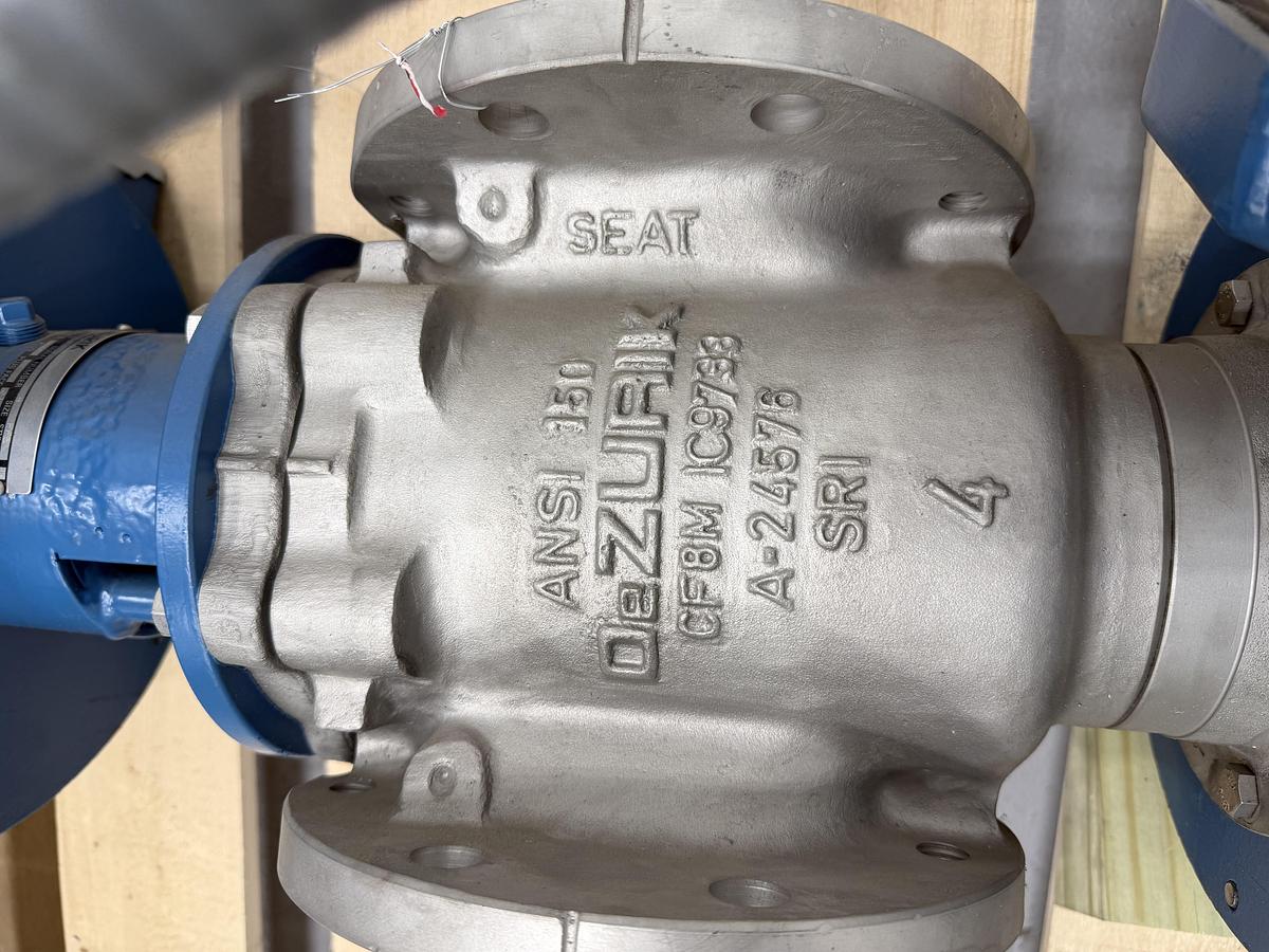 Unused Dezurik 4" Electronic Basis Weight Valve #46870