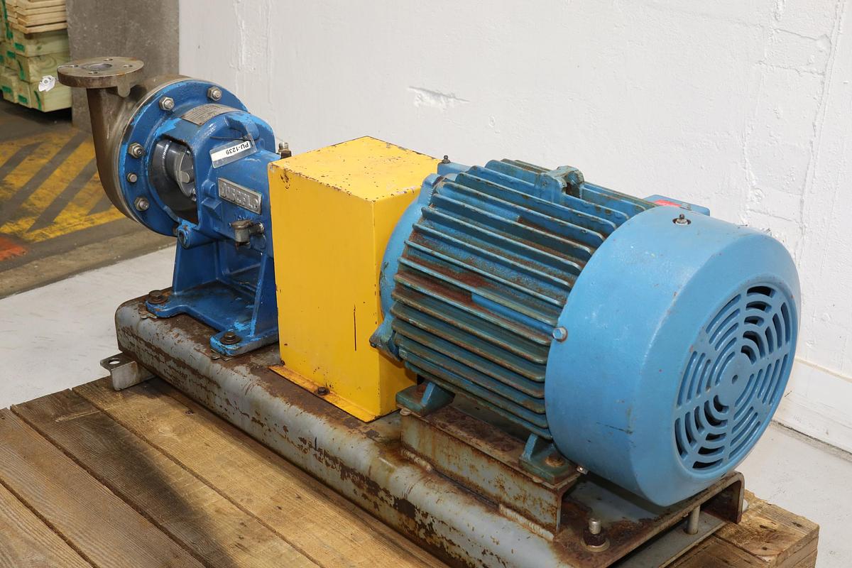 Used DiscFlo Corp 2015 1x2 Pump With Base & Marathon A/C Motor #47458