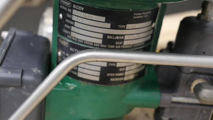 Used Fisher 1.5" V150 Air Operated Vee Ball Valve #46420