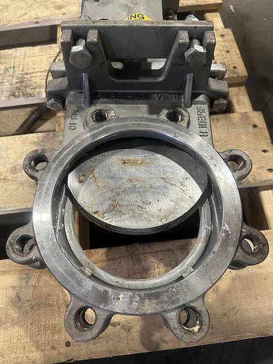Used Fabri-Valve 6" Air Operated Knife Gate Valve #46278