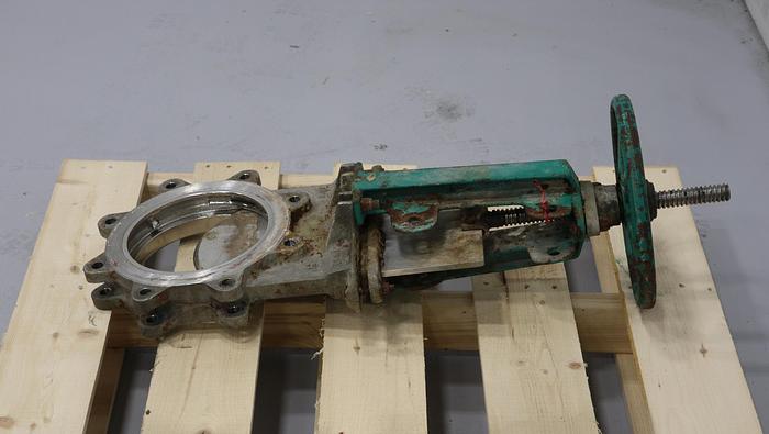 Used Rovalve 8" Hand Operated Knife Gate Valve #45768