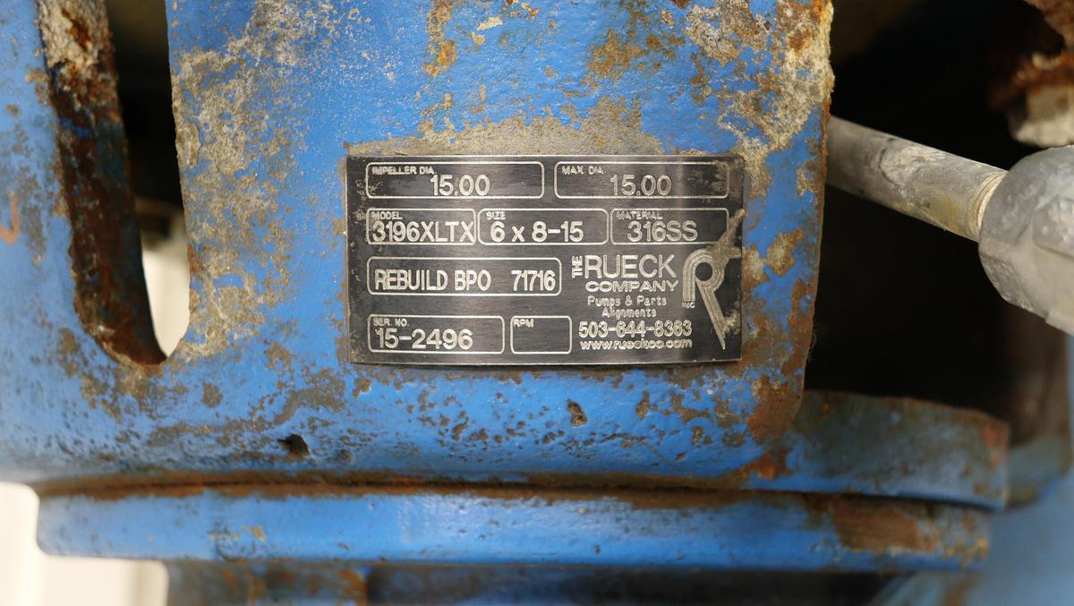 Used Goulds 3196 XLT-X 6x8x15 Pump With Base #47021