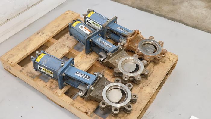 Used Dezurik 4" Air Operated Knife Gate Valve #46312