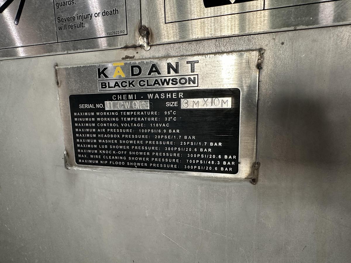 Used KADANT BLACK CLAWSON Chemiwasher