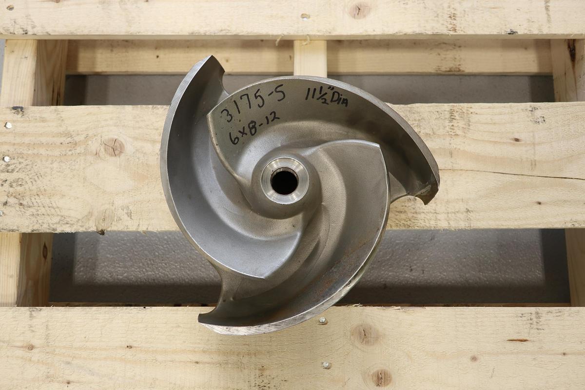 Used Goulds 3175 S 6x8x12 3-Vane Impeller #47428