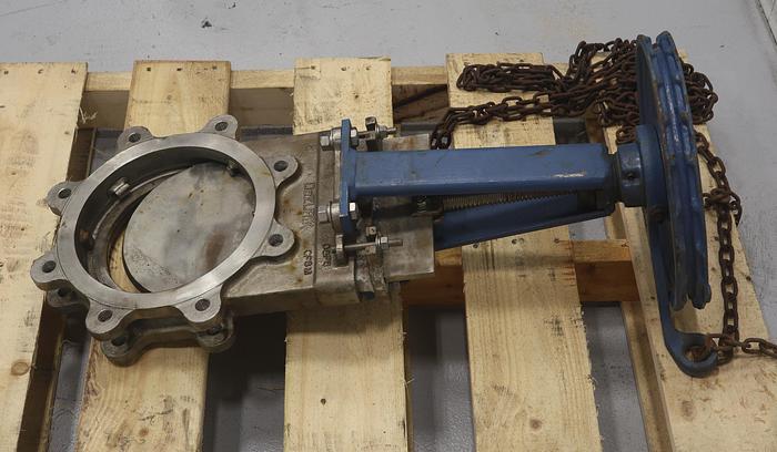 Used Dezurik 8" Chain Operated Knife Gate Valve #45757