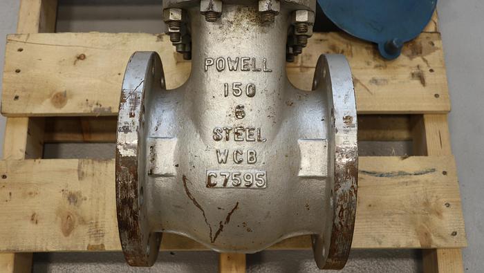 Used Powell Valves 6" Hand Operated Globe Valve #45050