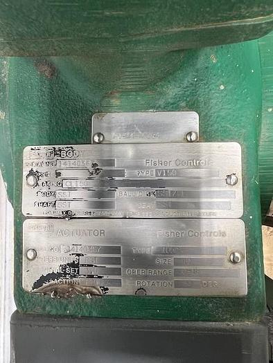 Used Fisher 6" V150 Air Operated Vee Ball Valve #46490