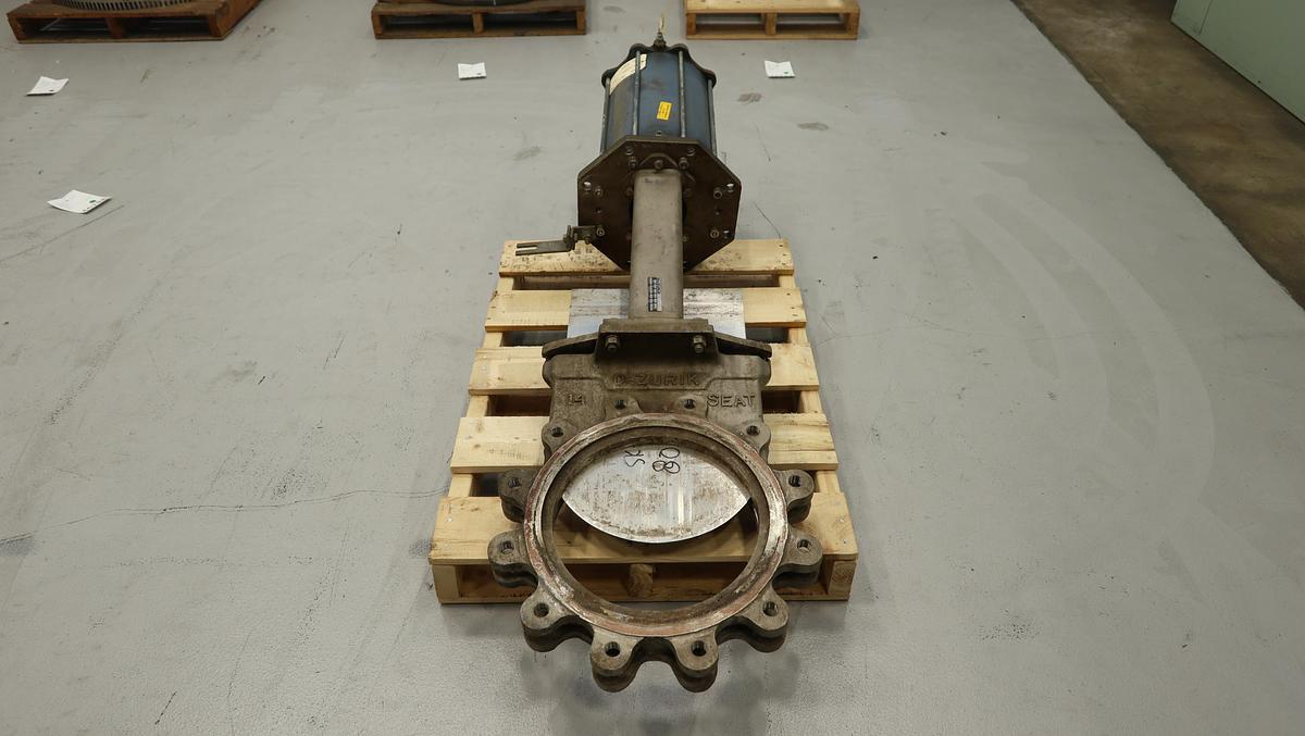 Used Dezurik 14" Air Operated Knife Gate Valve #46705