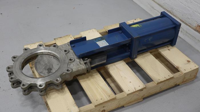 Unused Orbinox 10" 20-3636-R Air Operated Knife Gate Valve #46342
