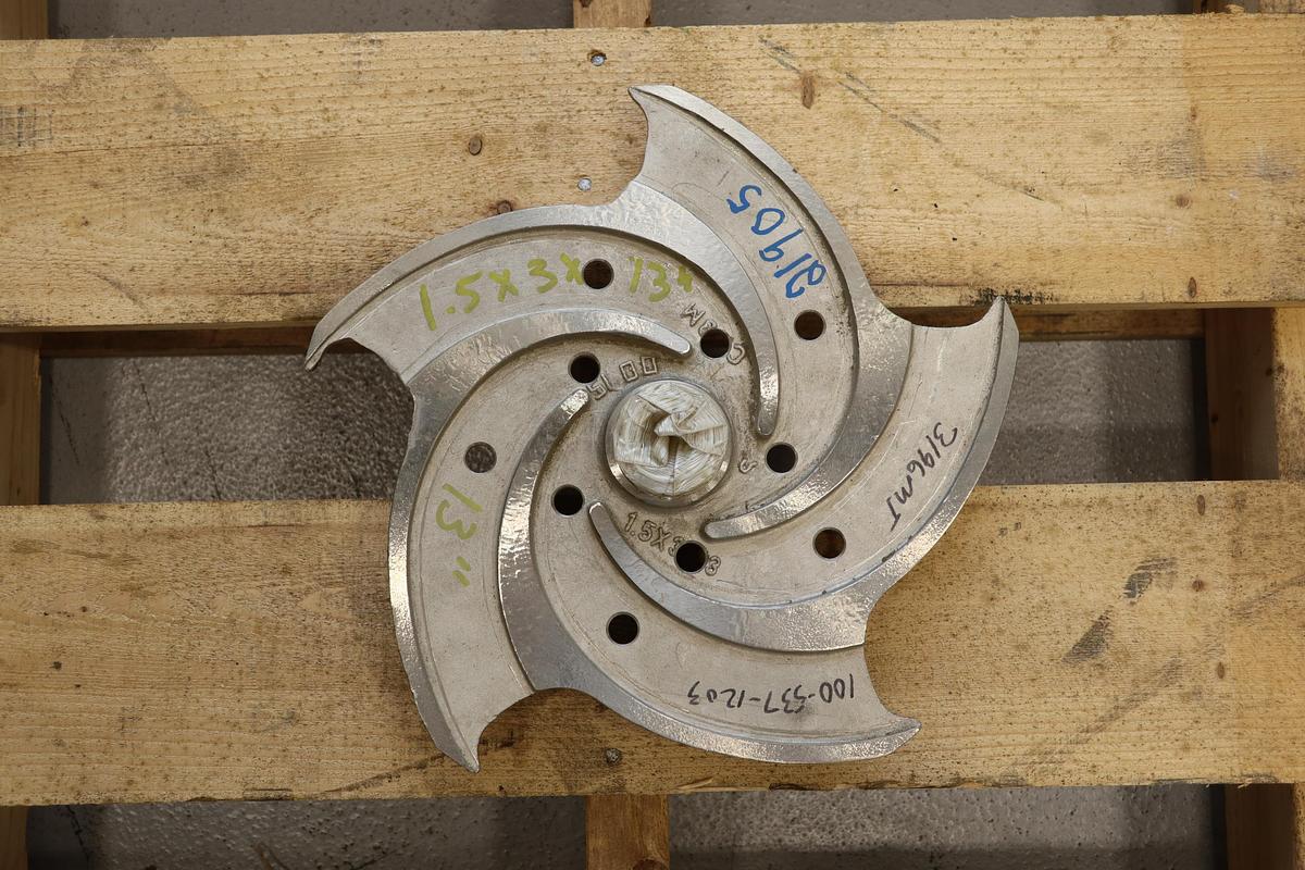 Used Goulds 3196 1.5x3x13 5-Vane Impeller  #47472