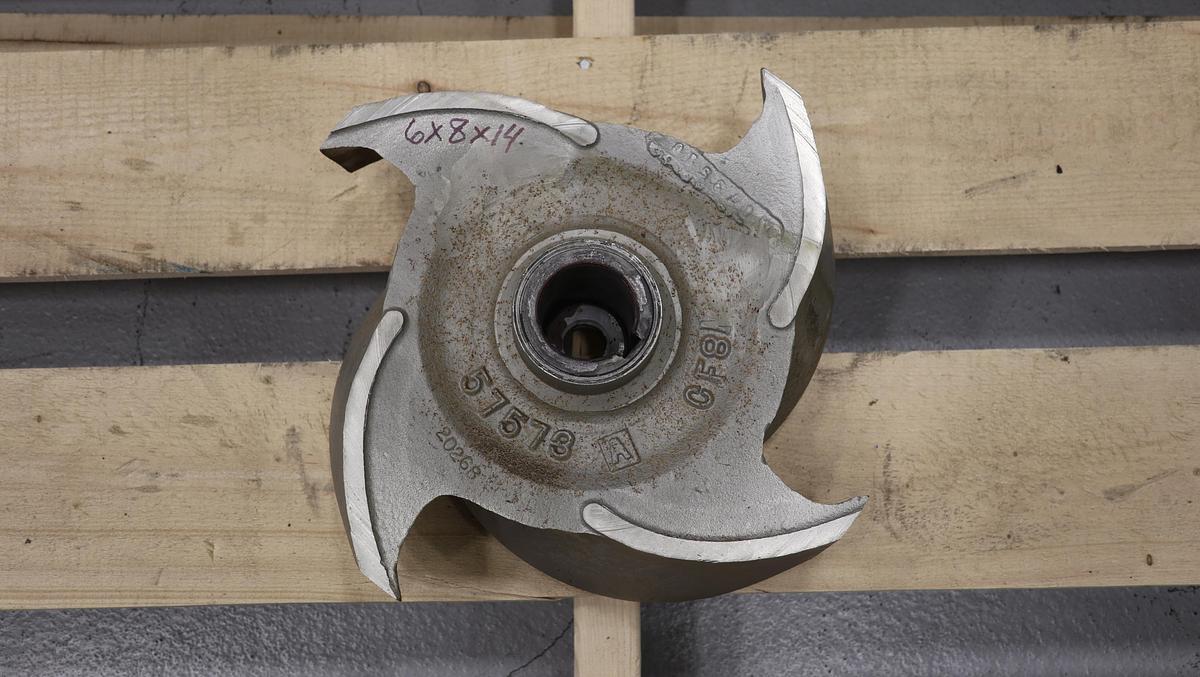 Used Goulds 3175 6x8x14 & 6x12x14 Pump 4-Vane Impeller #47083