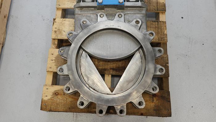 Used Orbinox 16" Hand Operated V-Port Knife Gate Valve #45628