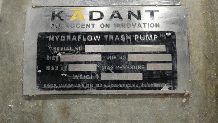 Used Kadant/Black Clawson 150 Hydraflow Trash Pump #44663