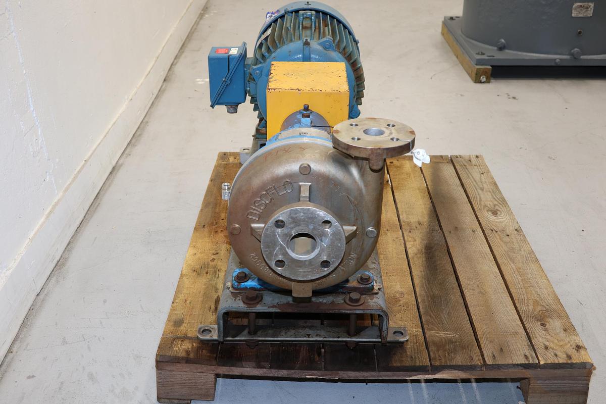 Used DiscFlo Corp 2015 1x2 Pump With Base & Marathon A/C Motor #47458