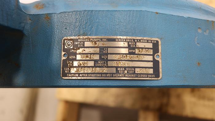 Used Goulds 3196 1.5x3x13 Pump Casing #44728