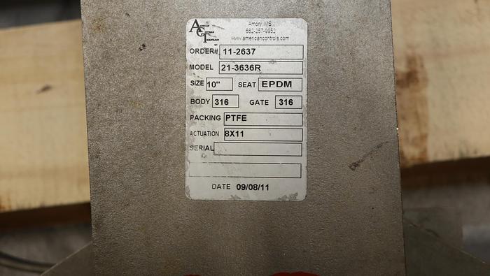 Unused ACT 10" Air Operated Knife Gate Valve #46352