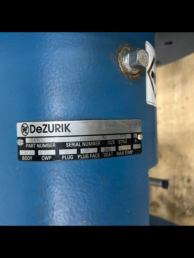 Refurbished Dezurik 10" Electronic Basis Weight Valve #47256