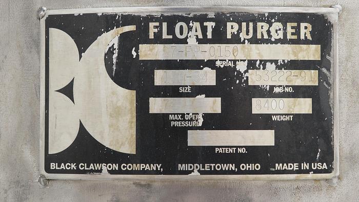Used Black Clawson 150-34 Float Purger #44861