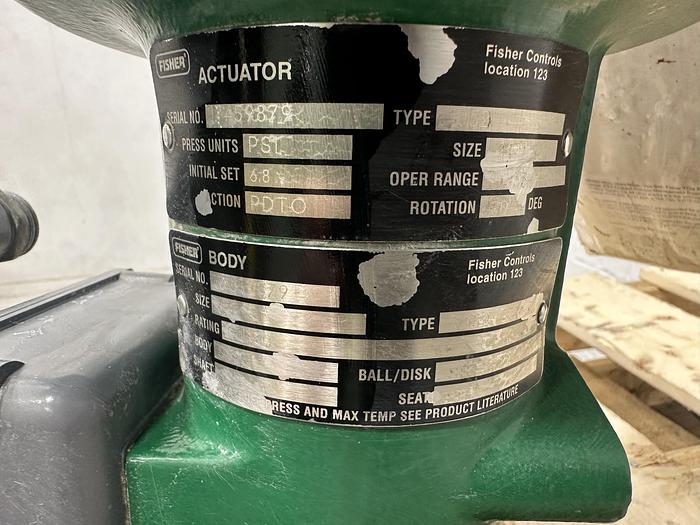 Used Fisher 1.5" V150 Air Operated Vee Ball Valve #46343