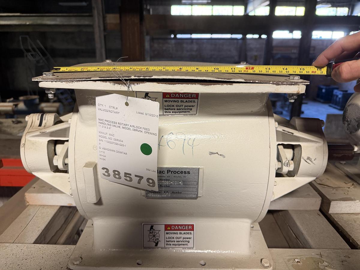Used MAC 0BRV04 Process Rotary Airlock Feed Handling Valve #38579