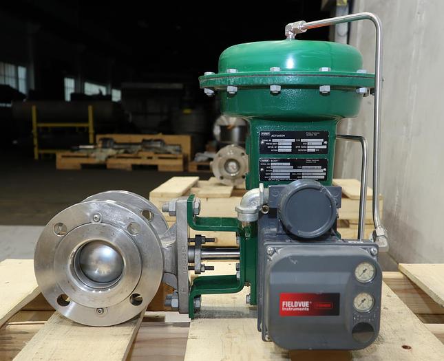 Used Fisher 3" V150 Series B Air Operated Vee Ball Valve #46258