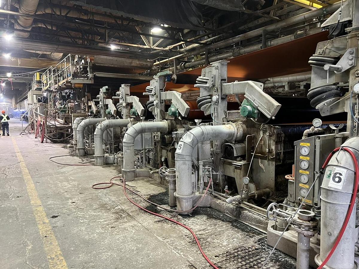 Used 7 Cylinder 110" Recycled Paperboard Machine #47044