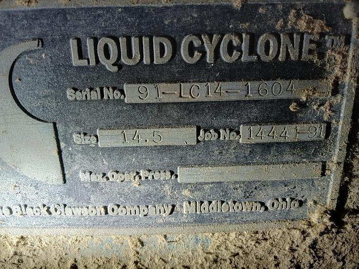 Used Black Clawson 14 1/2 High Density Cleaner #45271