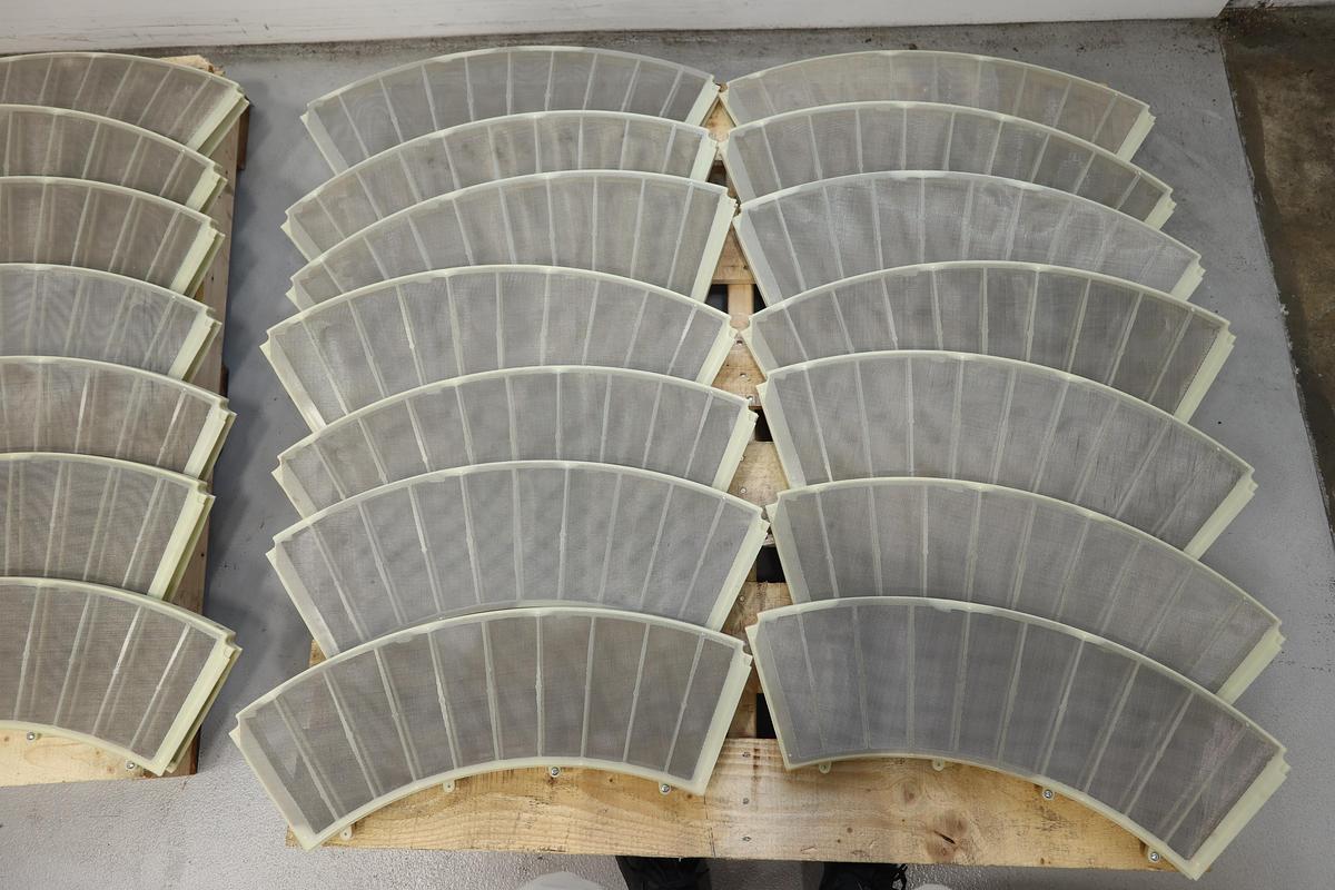 Unused Finckh EFK 1335 Thickener Disc Segments, Take Off Teeth, Rods, Nuts, and O Ring Material #47534