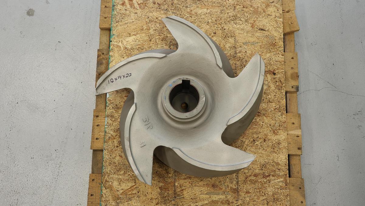 Unused Goulds 3175L 12x14x22 & 12x18x22 5-Vane Impeller #46926