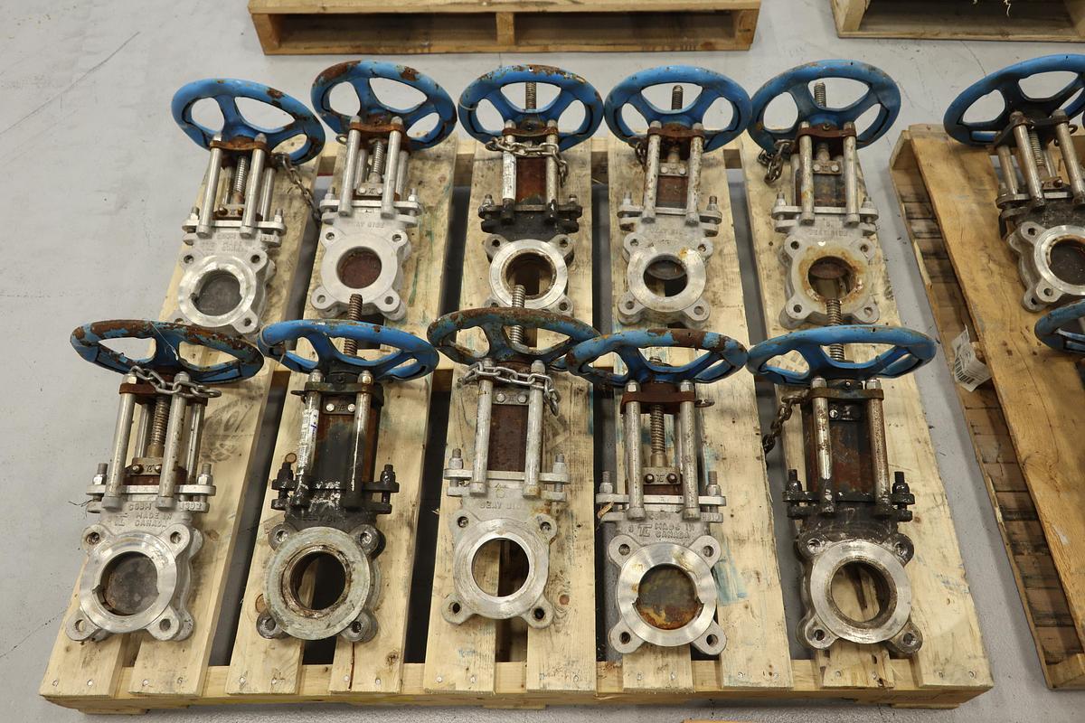 Used Lot of True Line 3" Hand Operated Knife Gate Valves #47518