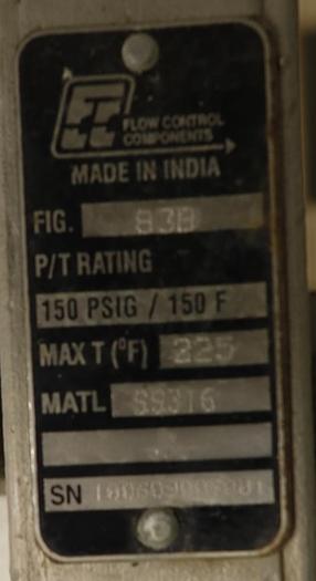 Used Flow Control 8" Hand Operated Knife Gate Valve #45915