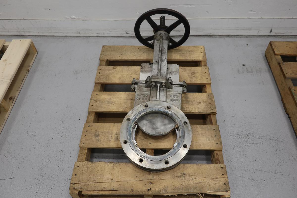 Used FNW 8" Hand Operated Knife Gate Valve #47724