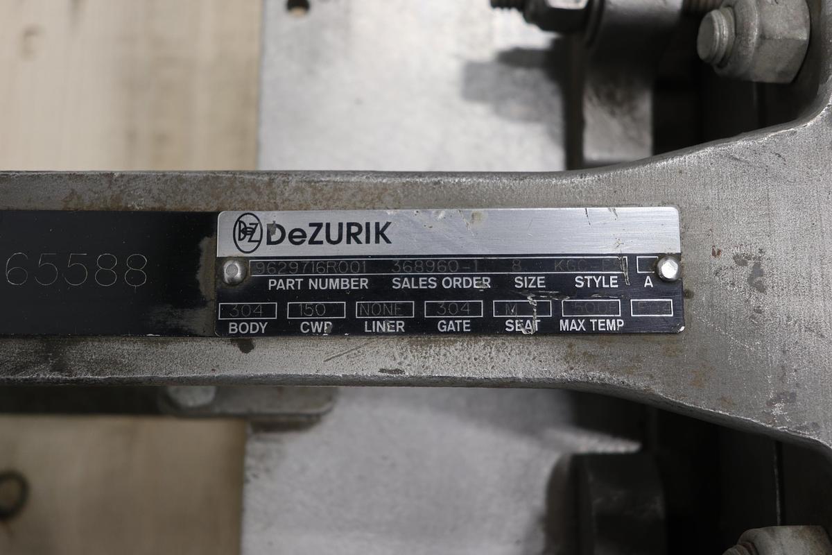 Unused Dezurik 8" Hand Operated Knife Gate Valve #47340