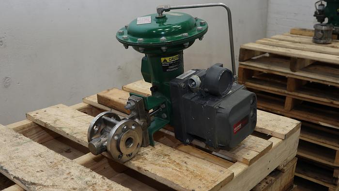 Used Fisher 1" V150 Air Operated Vee Ball Valve #46332