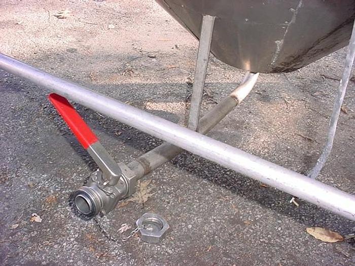 Used 550 GALLON CONE BOTTOM BREWERY TANK - S/S - JACKETED