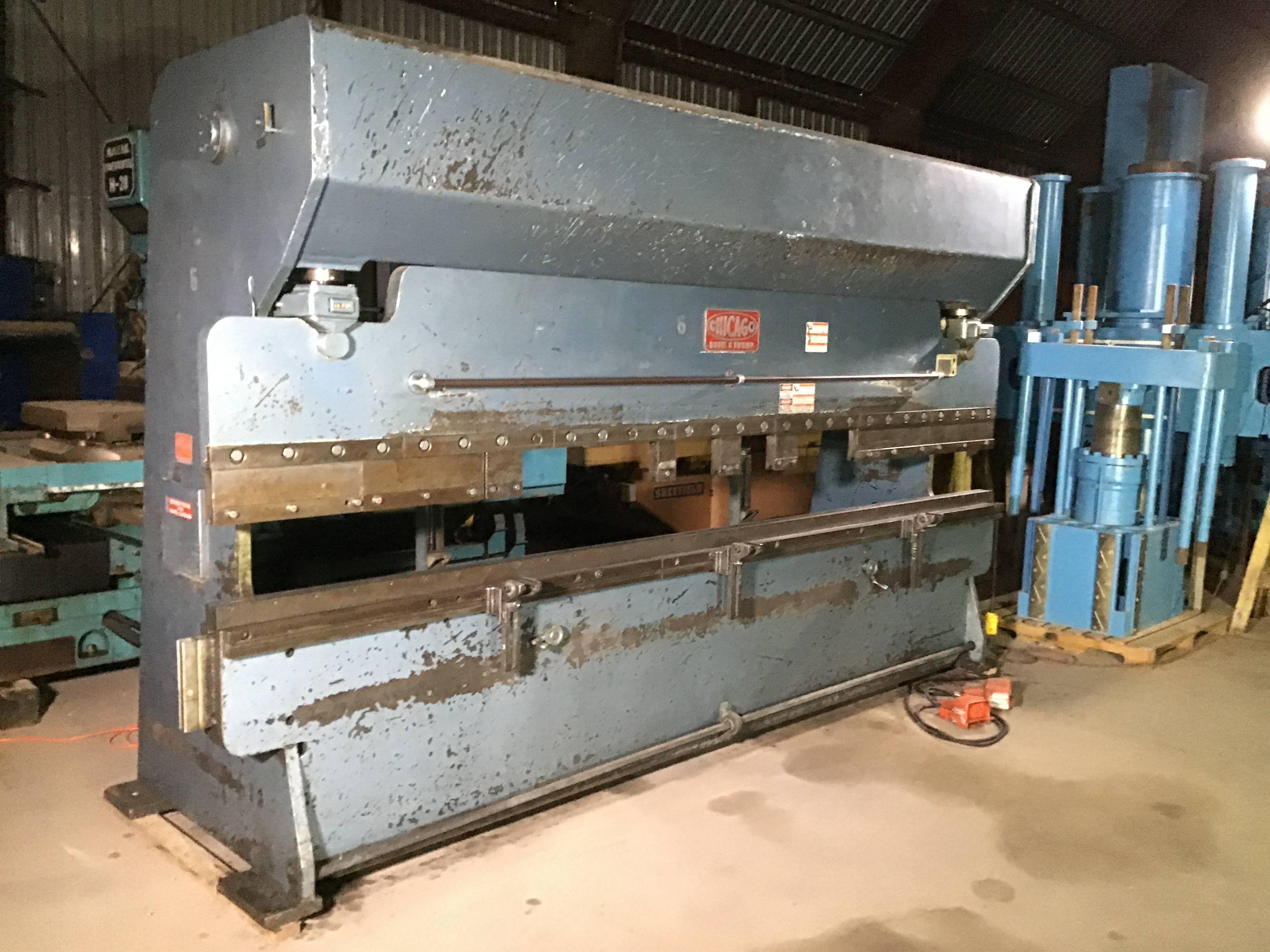 Used CHICAGO 75 Ton X 14 foot Mechanical Press Brake