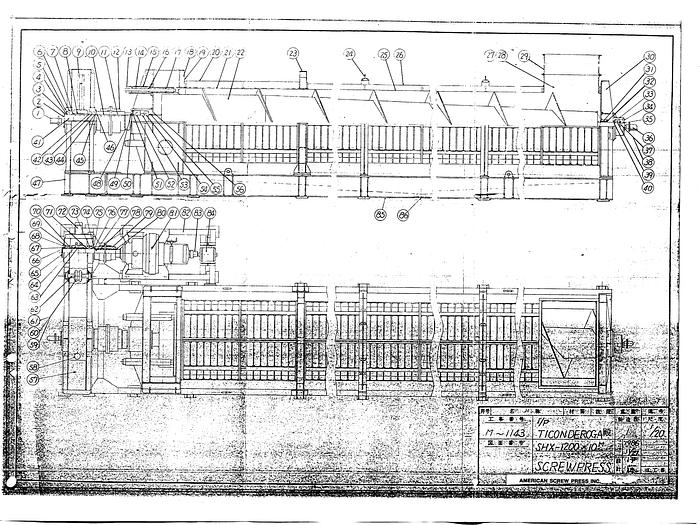 Used AMERICAN SCREW PRESS 1000 X 5000 #19475
