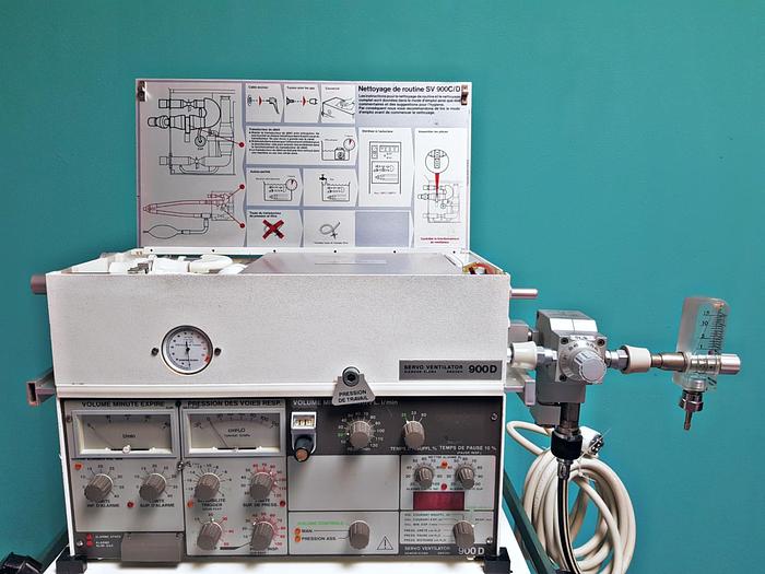 Gebraucht Siemens Elema AB Servo Ventilator 900 D Beatmungsgerät auf Trolley