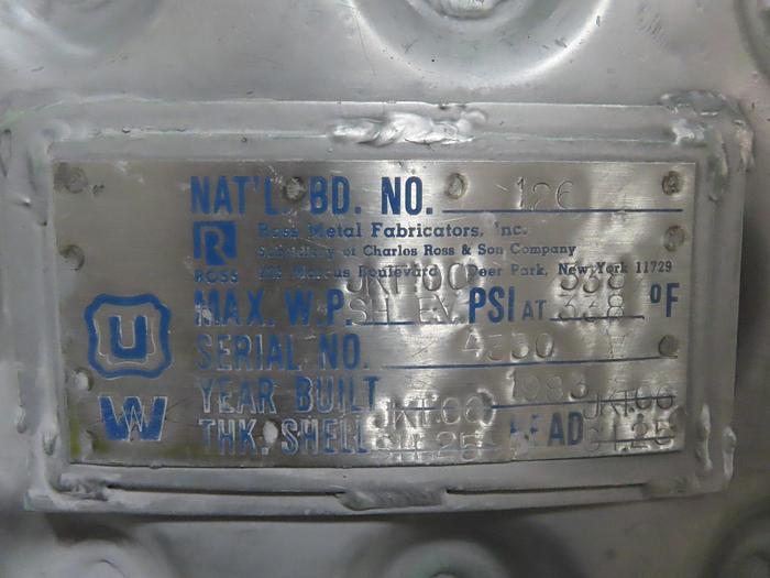 Used 150 GALLON ROSS DOUBLE PLANETARY MIXER - MODEL HDM-150 - S/S - VACUUM - JACKETED