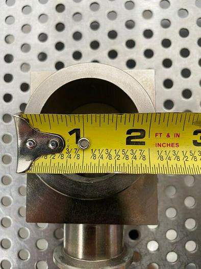 Used Stainless Steel Vacuum Pump Elbow Reducer KF-25 to KF-40 Fitting